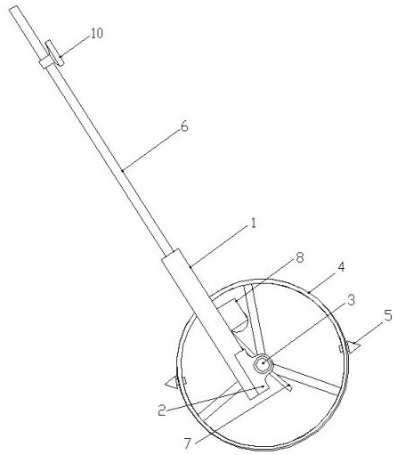 Fixed-distance counting device for pepper planting