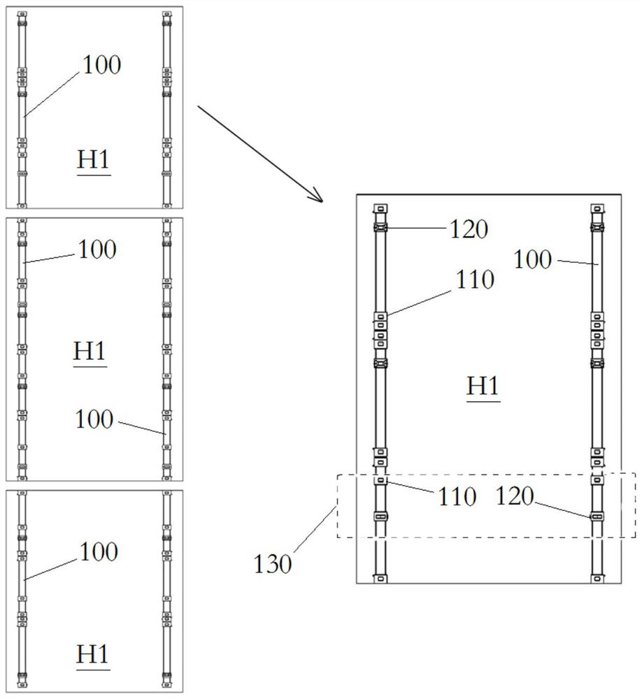 Method for improving shipping space utilization rate of container ship and fastening device for container ship