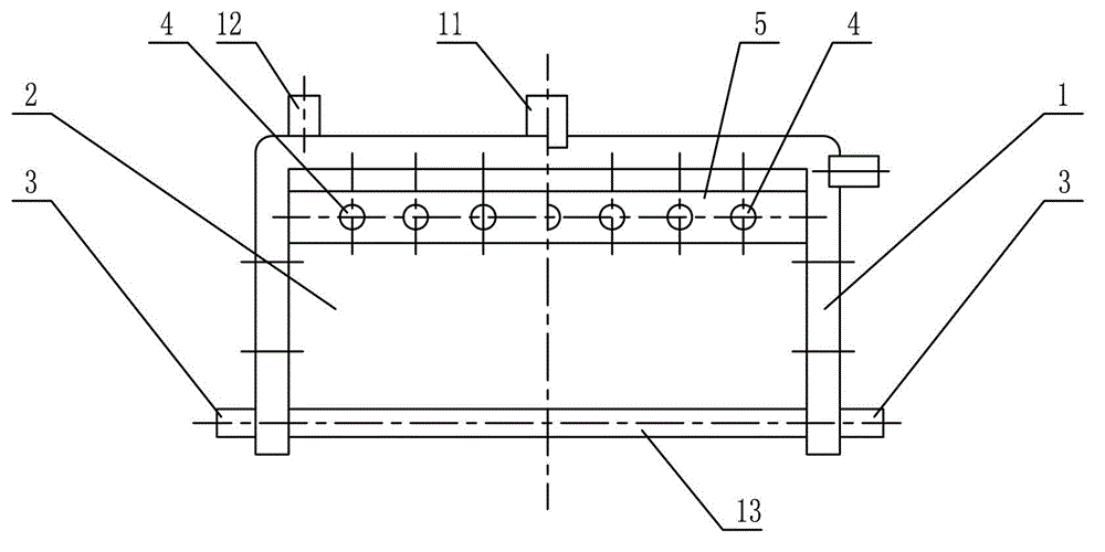 An inverted trough-type waste combustible combustion Kang-type heating hot water boiler