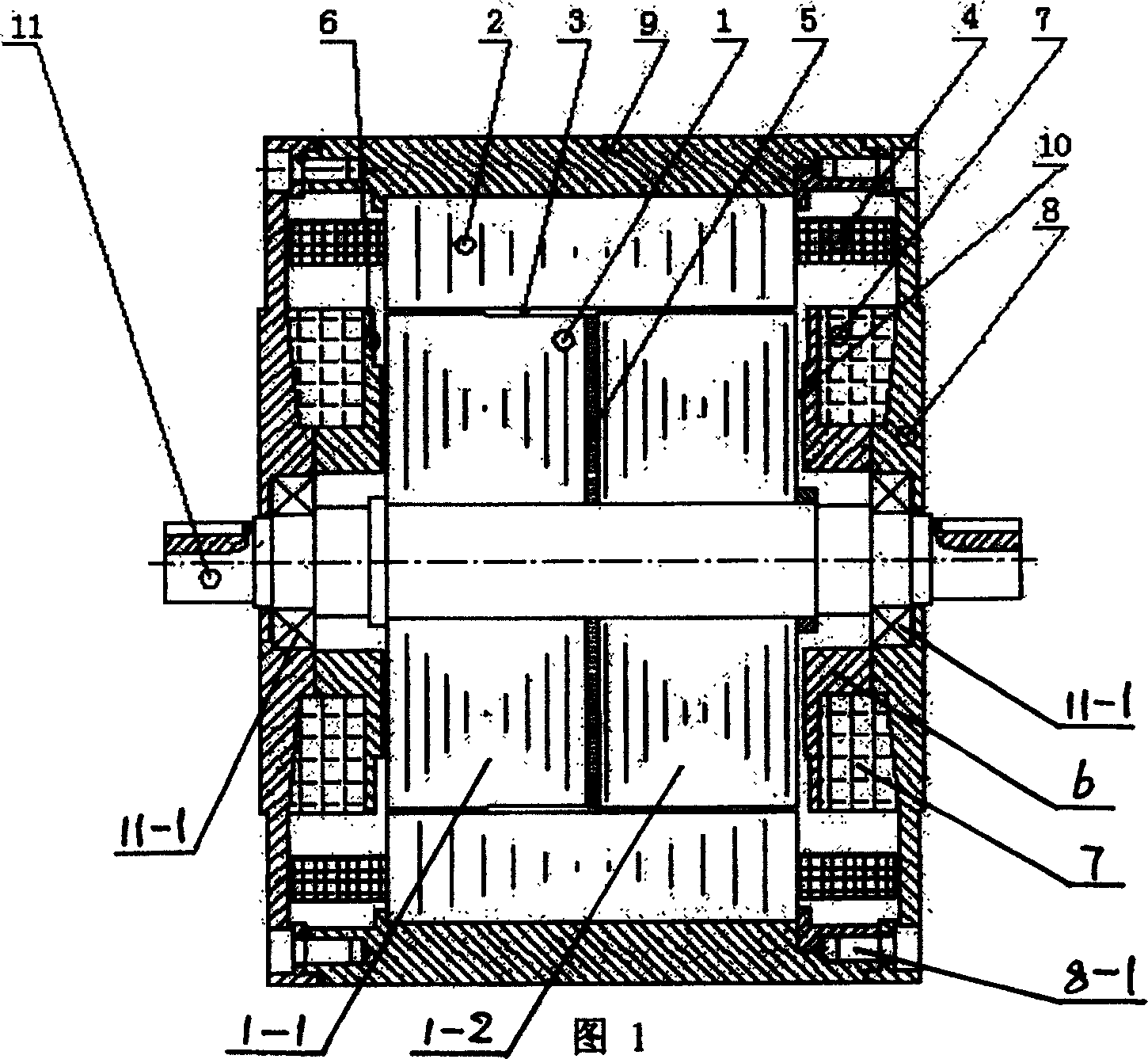 Axial exciting mixed reluctance motor