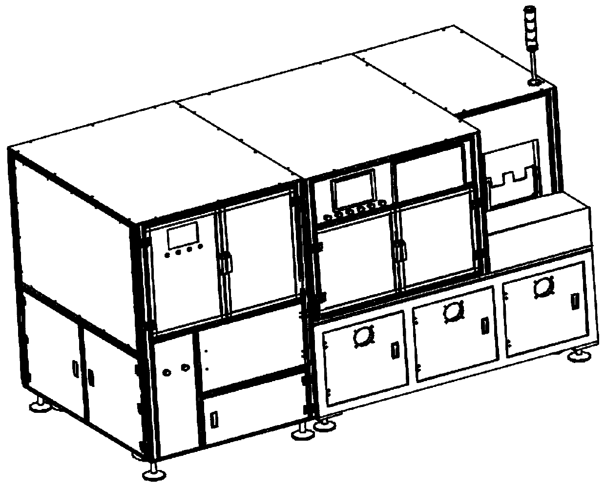 Automatic cutting and packaging production system for blood glucose test strips