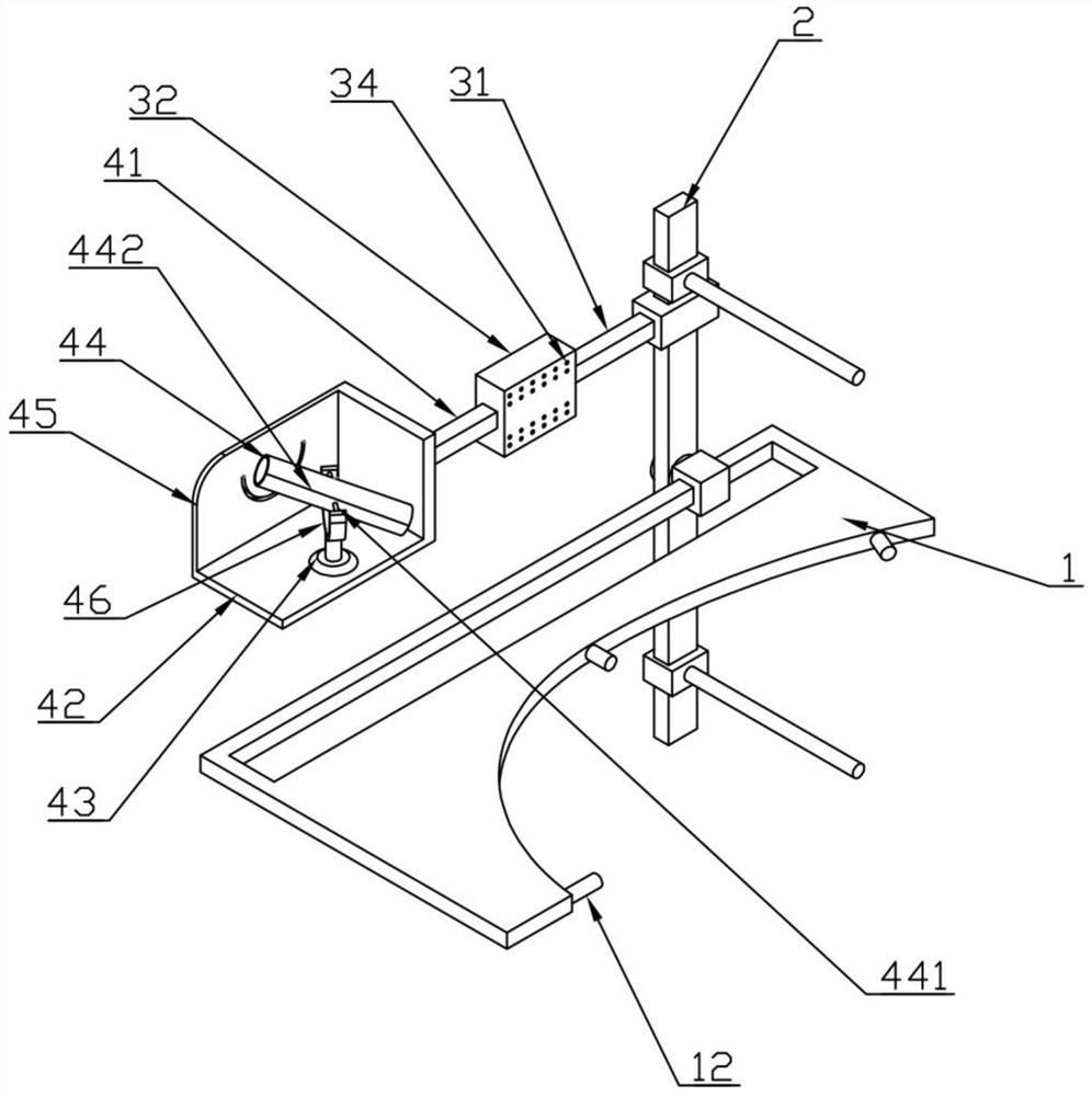 Anteversion angle and abduction angle positioning and guiding device in hip replacement