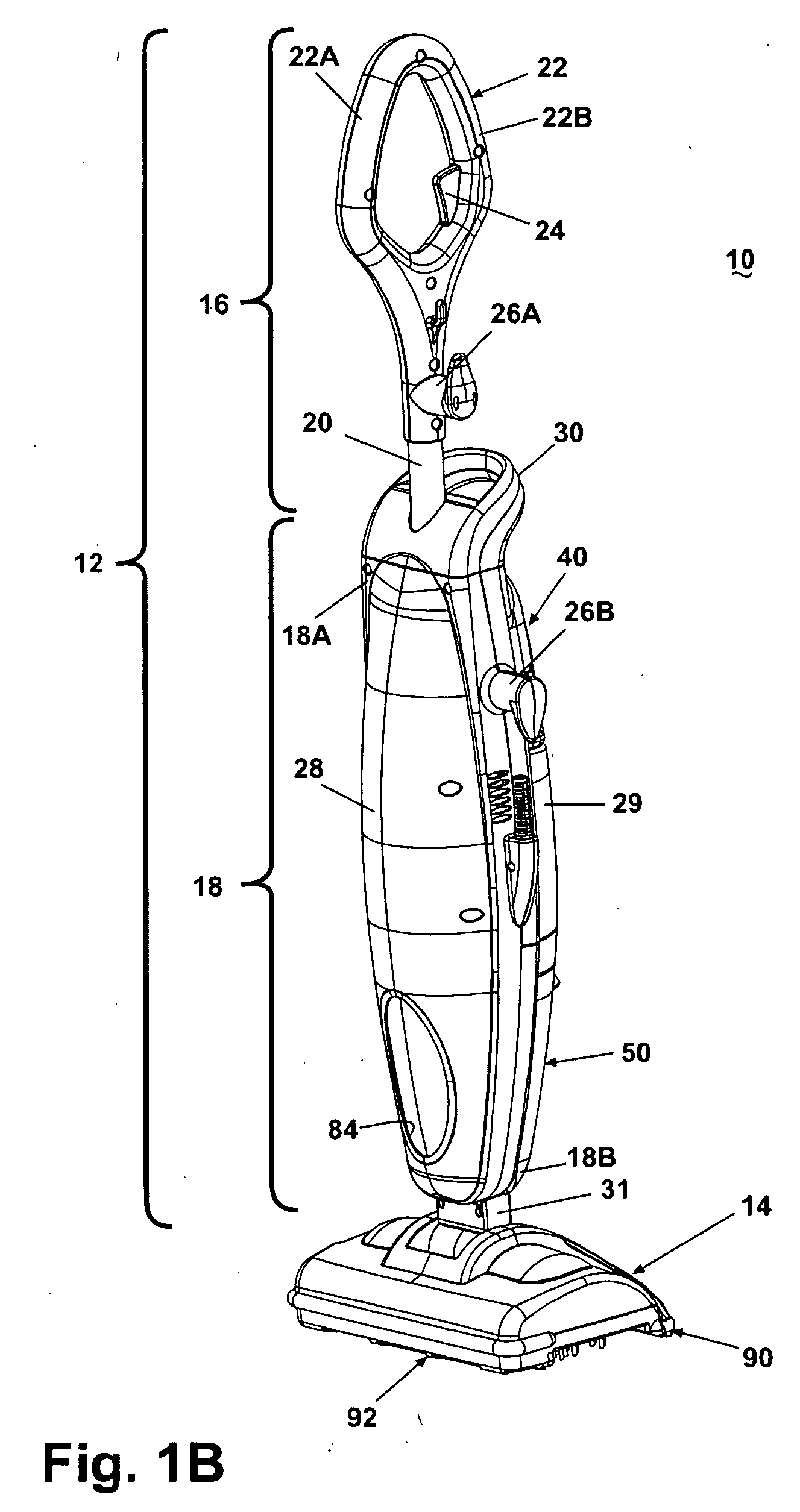 Bare floor cleaner with agitator lift