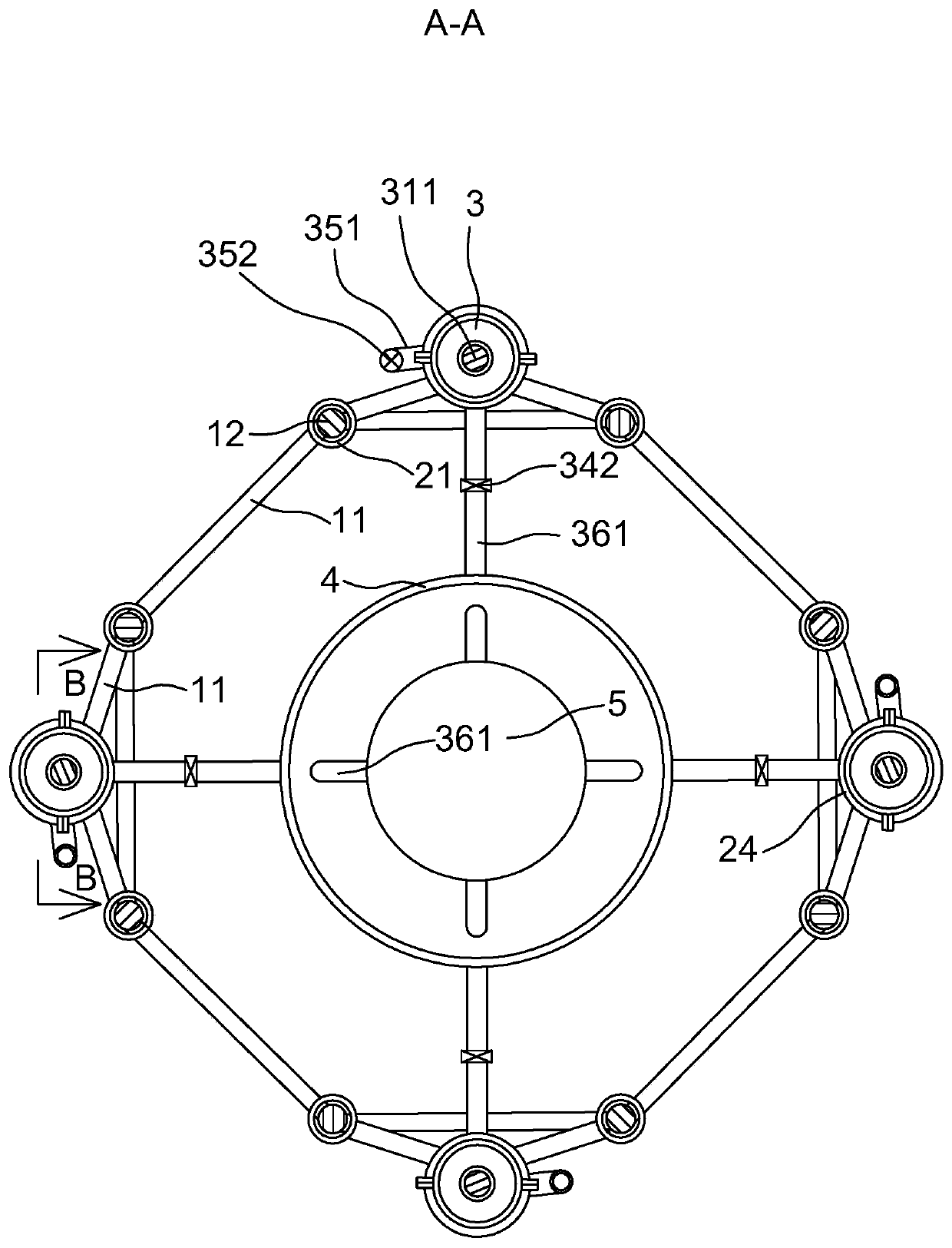 Culture net cage capable of automatically supplying oxygen and changing water