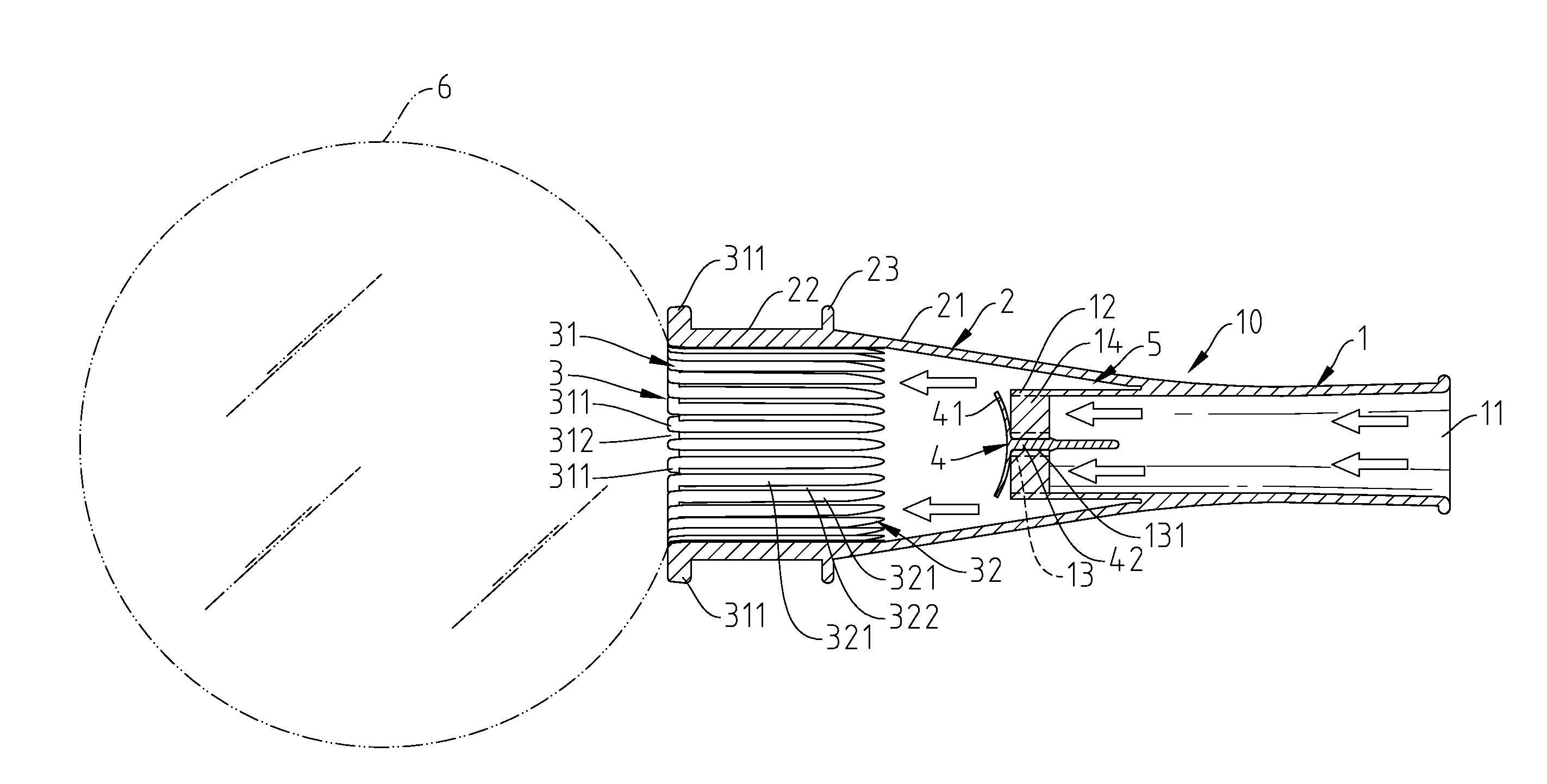 Bubble blower tube