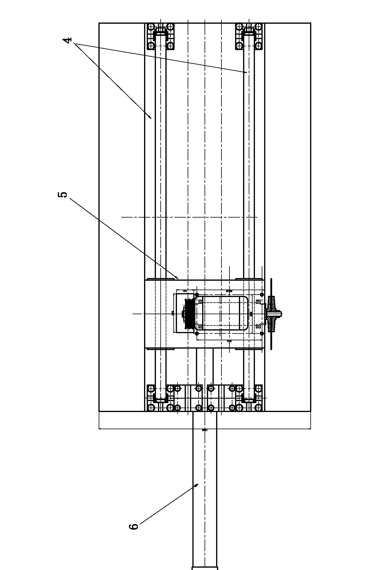 Wide stainless steel product cut-off device