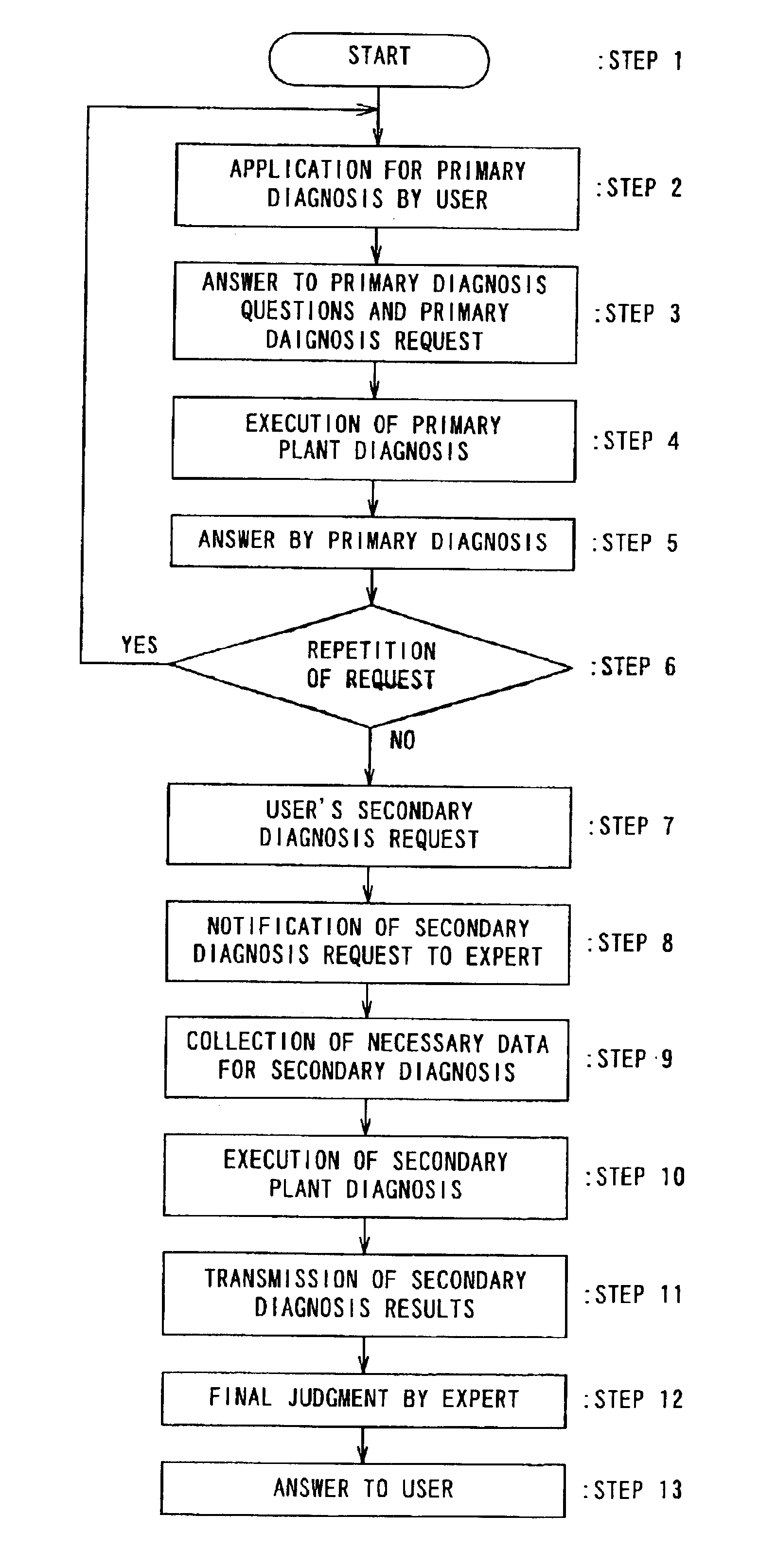 Method and system for diagnosis of plant