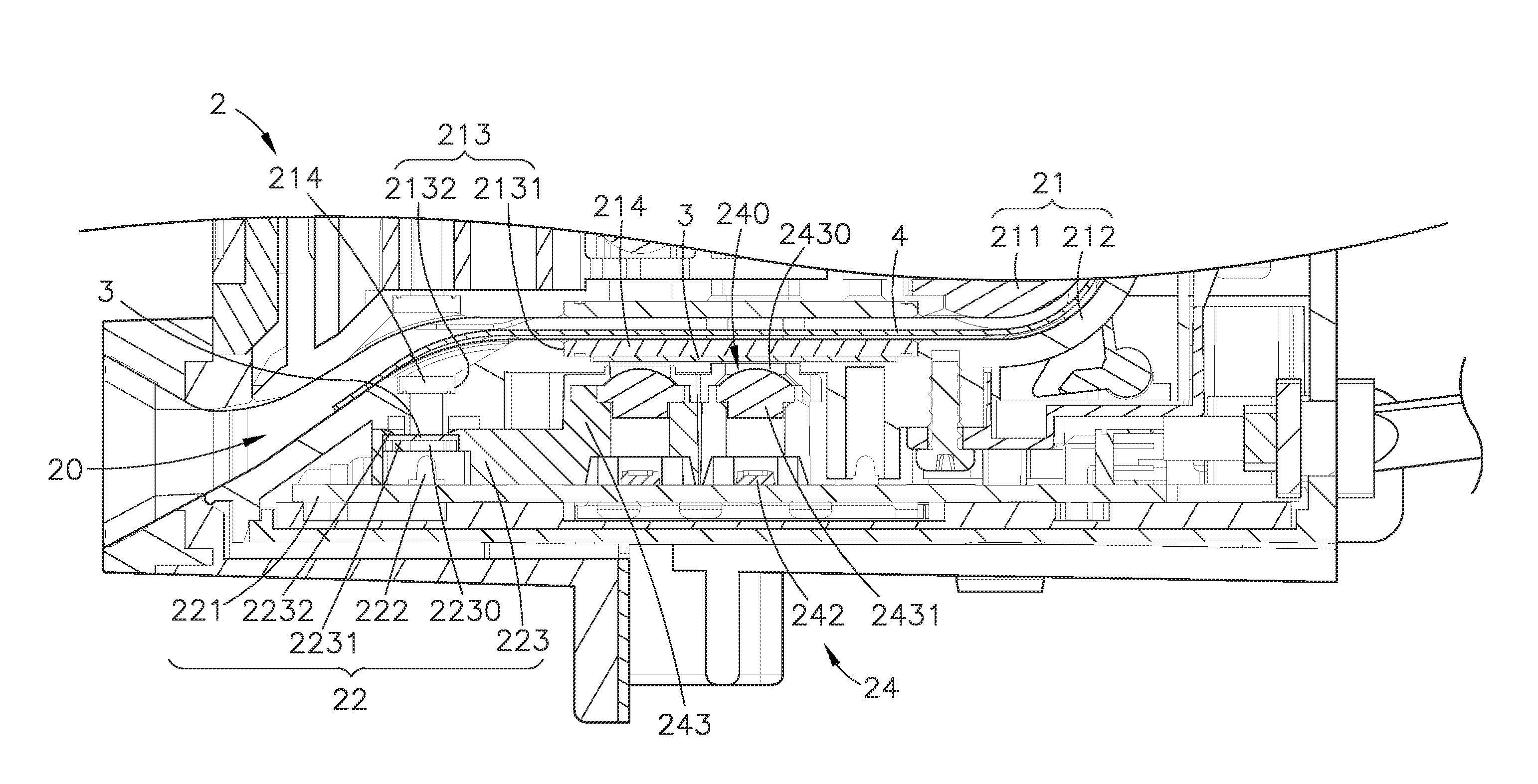 Bill acceptor with bill passage anti-light pollution arrangement