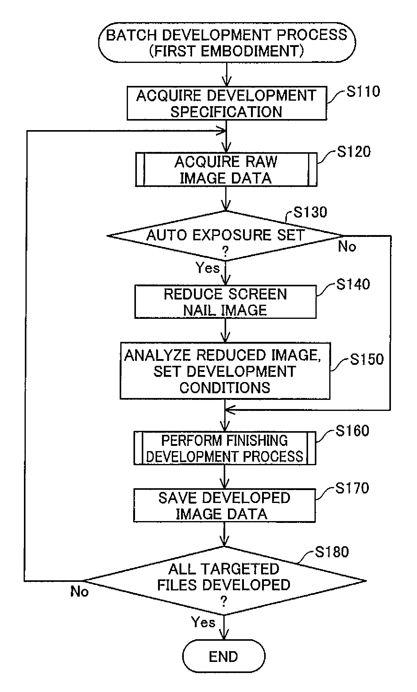 Developing apparatus, developing method and computer program for developing processing for an undeveloped image