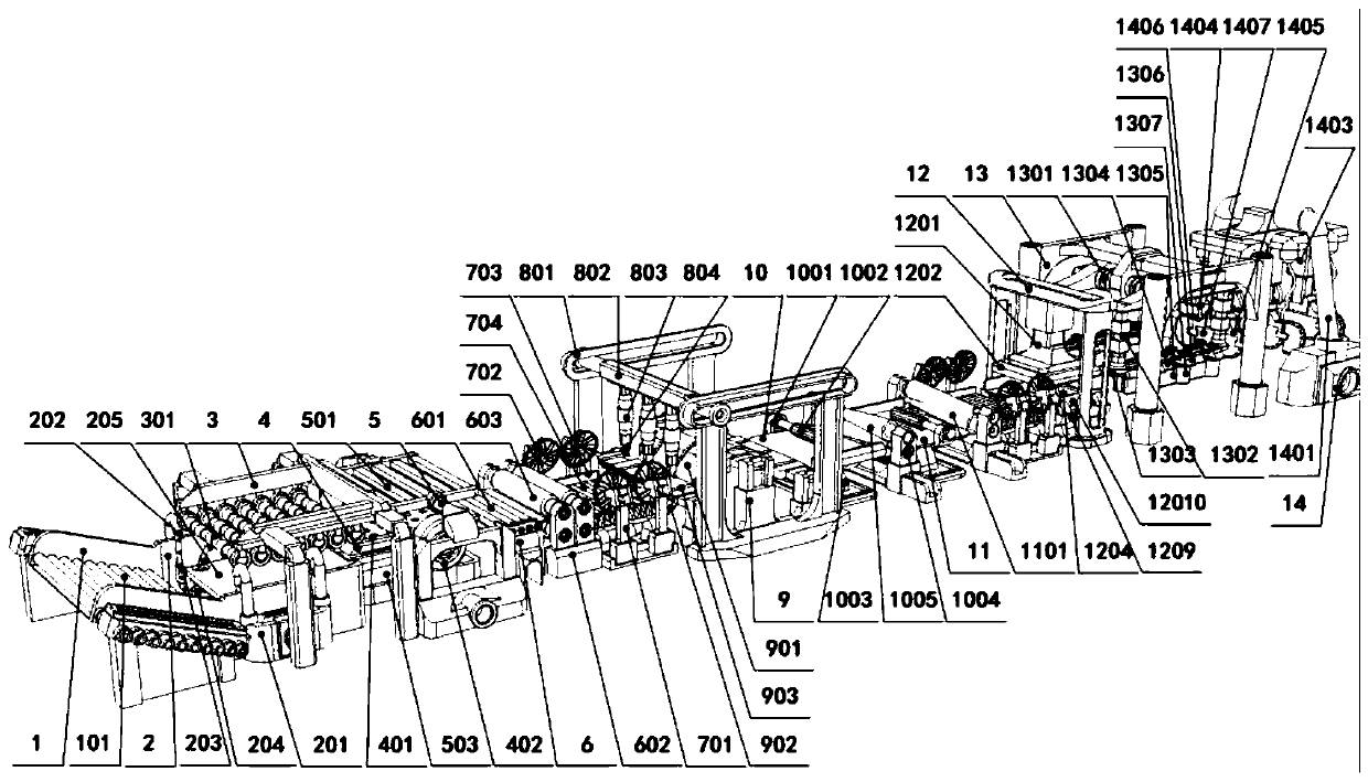 A special-shaped aluminum groove production device