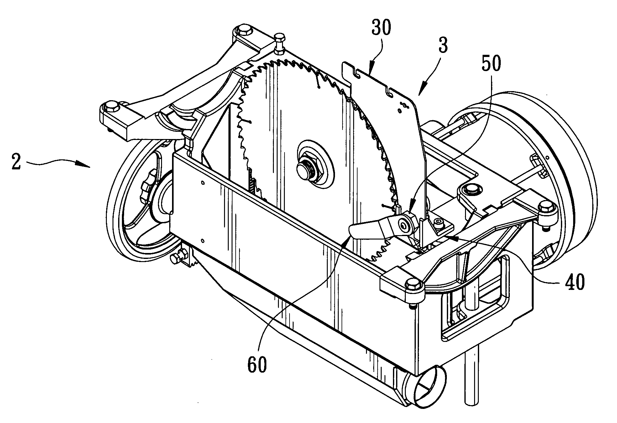 Quickly collapsible dividing plate base unit for a table sawing machine