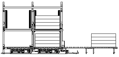 Automatic storage production line for mattress