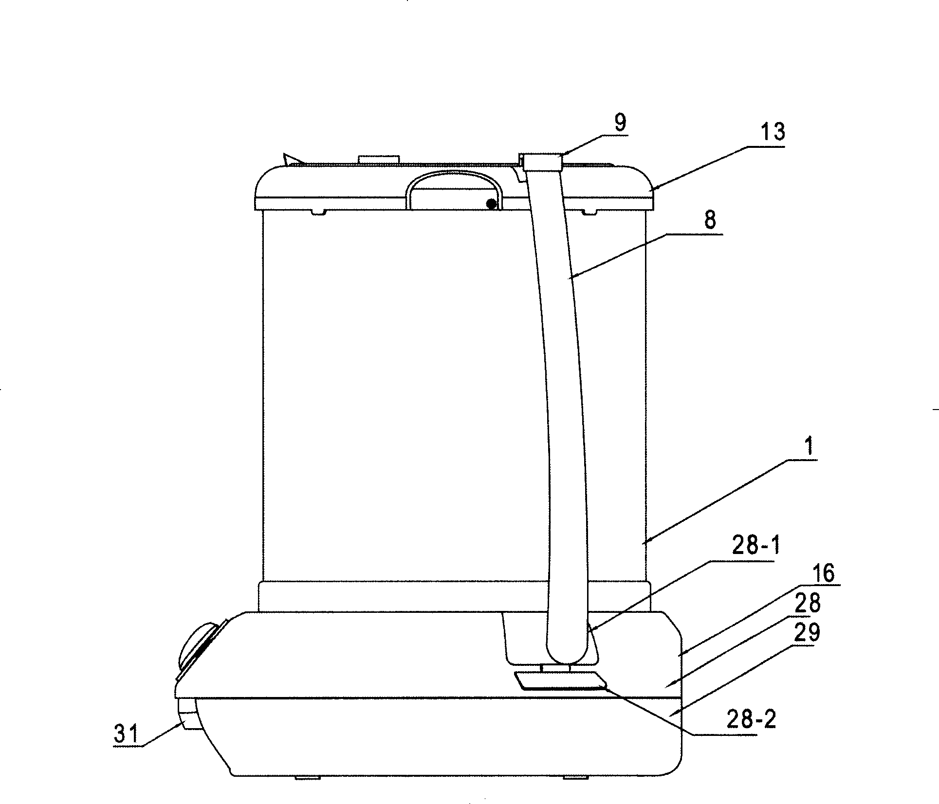 Portable retractable washing facility