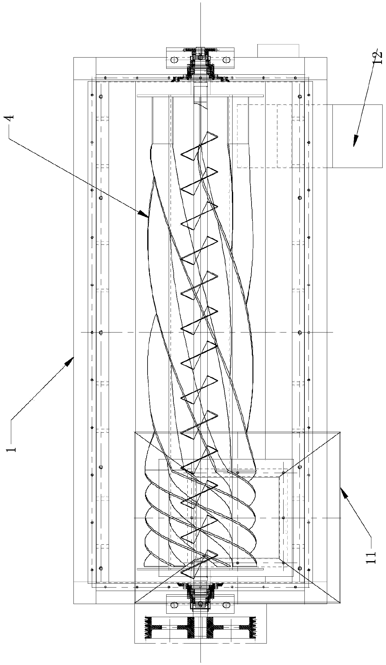 A plastic film grass and wood separator