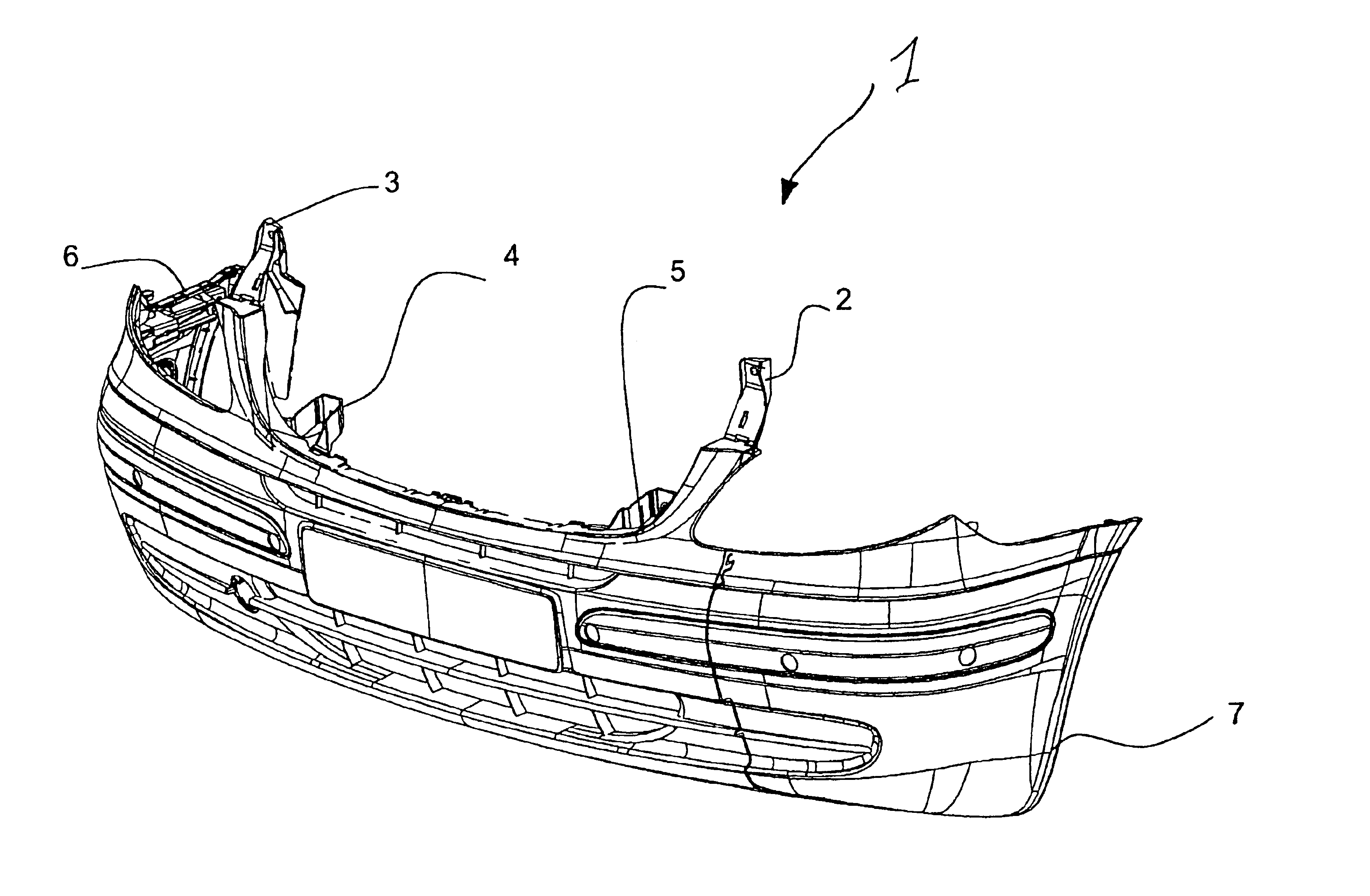 Bumper with crash absorbing element