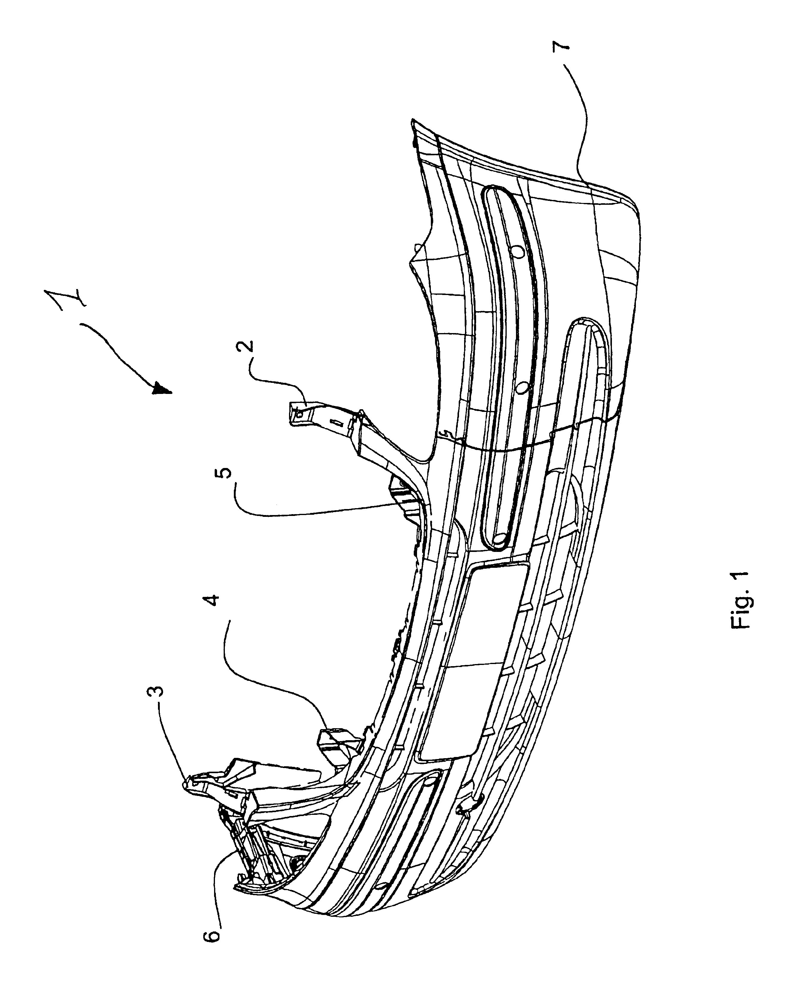 Bumper with crash absorbing element