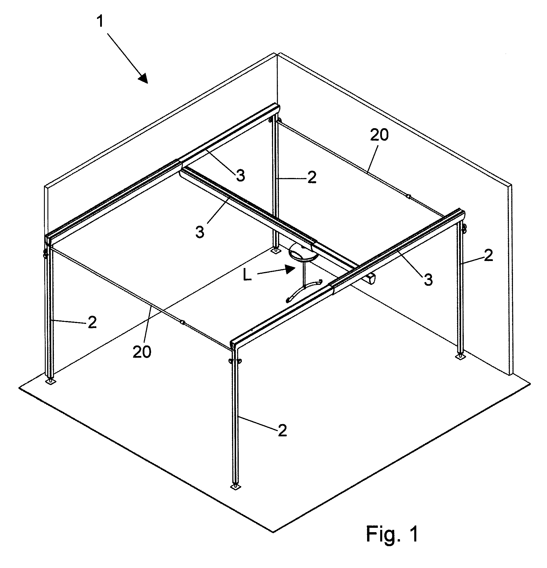 Telescopic Rail Carriage Assembly for Suspending a Patient Lift