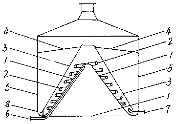 Wort kettle automatic cycle device comprising conical spiral coil and conical cover