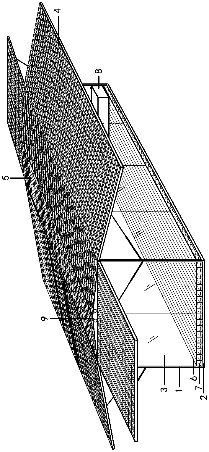 Energy-storage greenhouse box body with heat-dissipating heat-insulating integrated photovoltaic folded plates