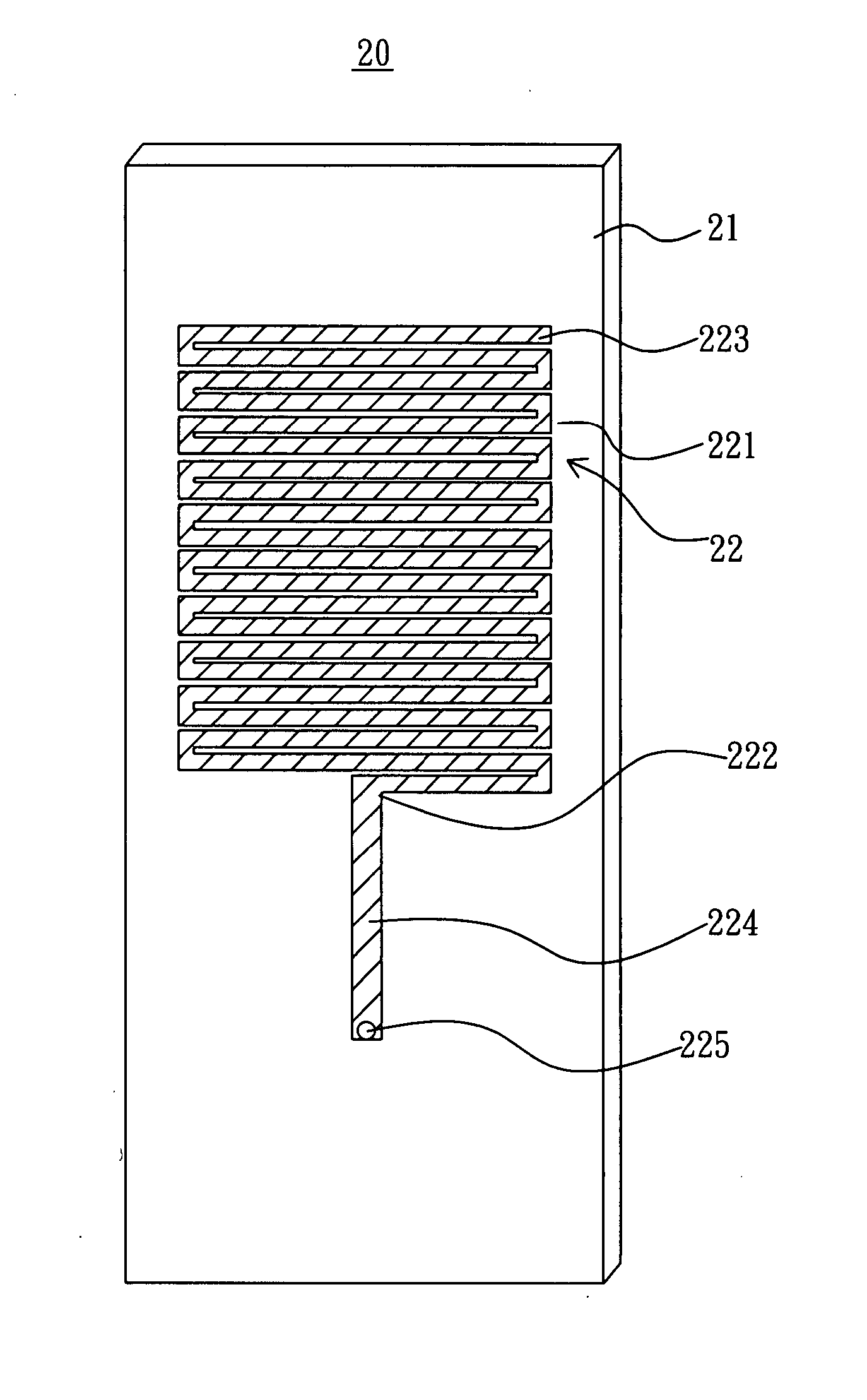 Miniaturized planar antenna of digital television