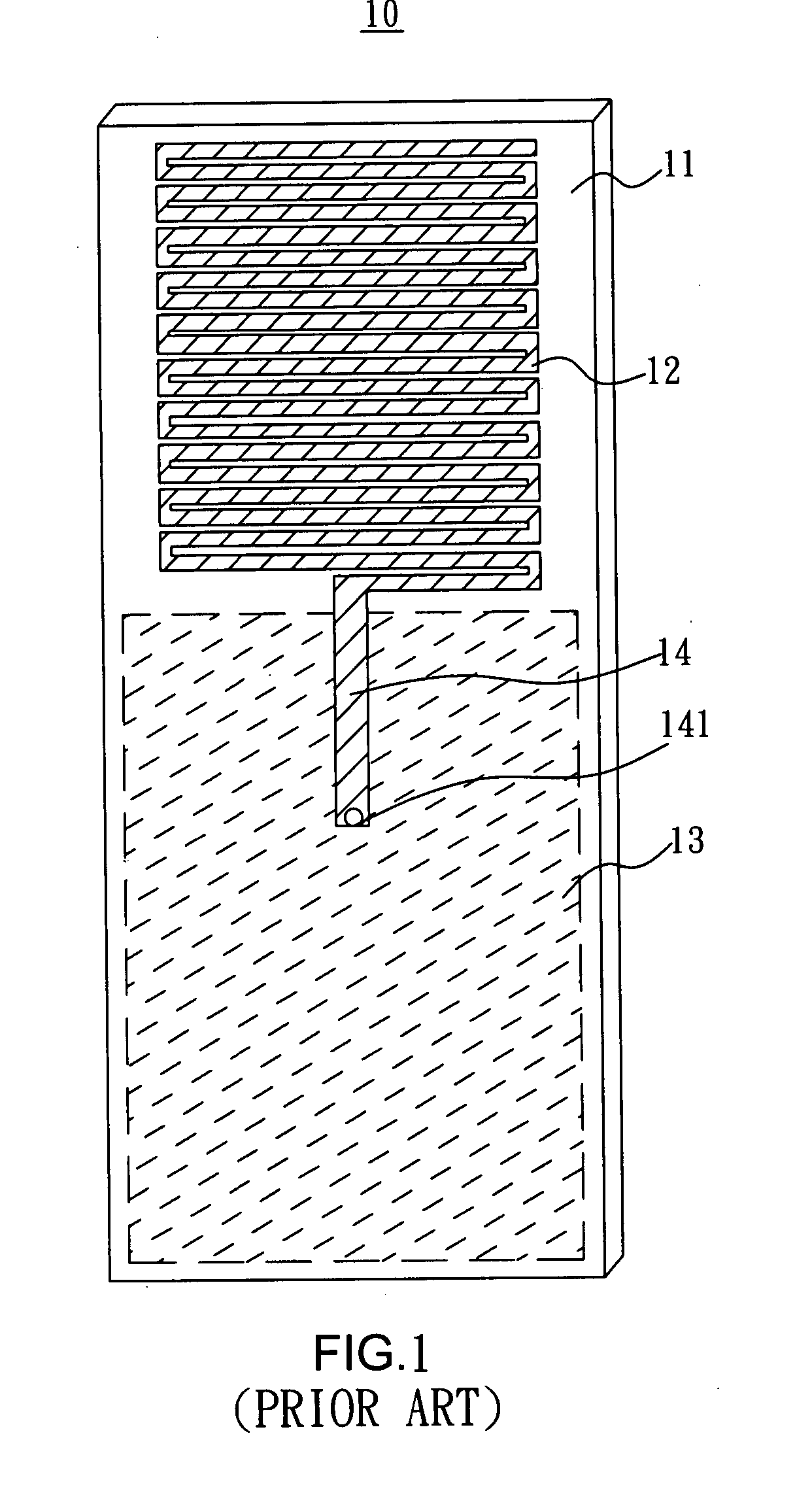 Miniaturized planar antenna of digital television