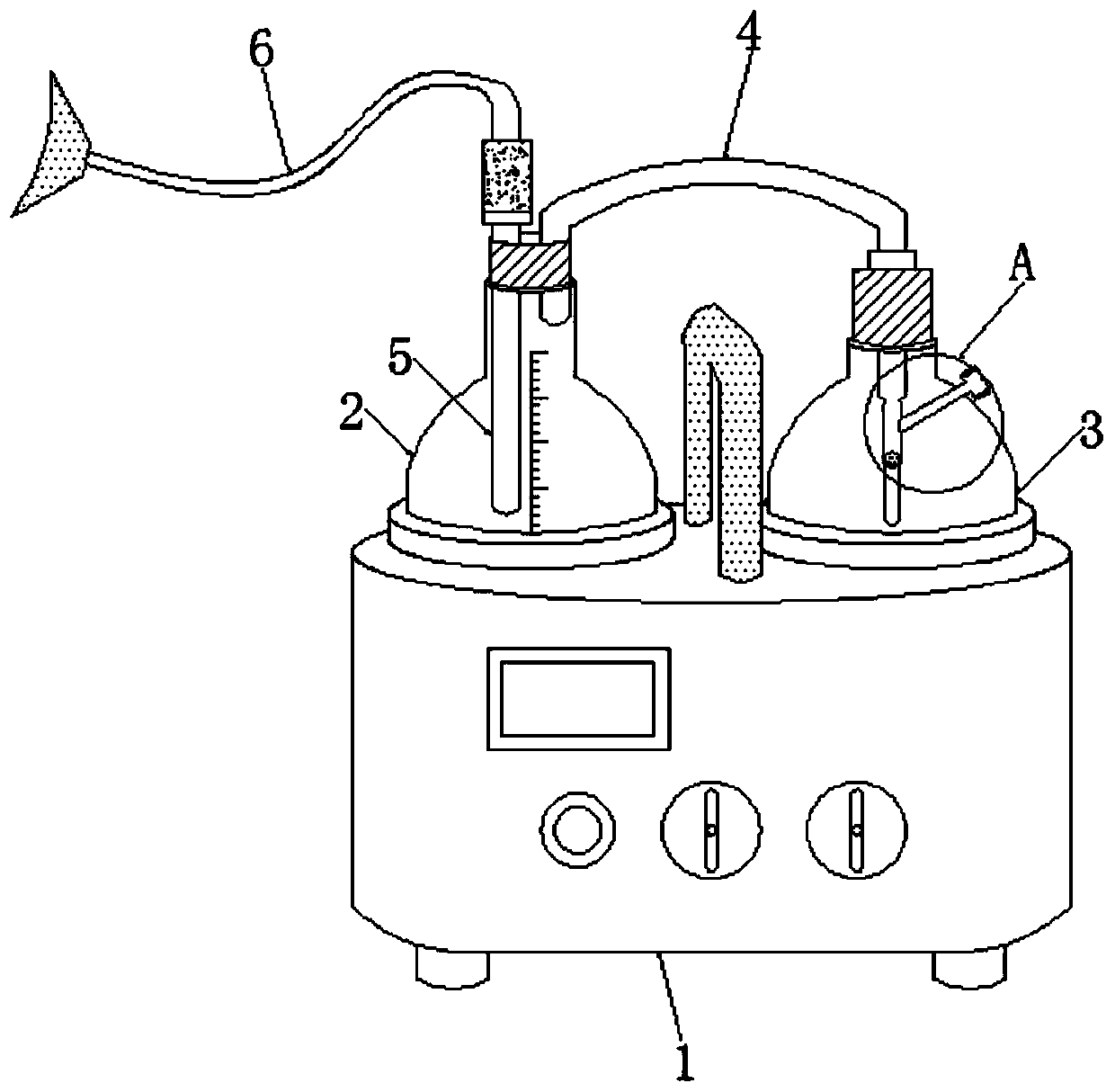 Atomizing device based on intermittent atomizing and quantified drug administration