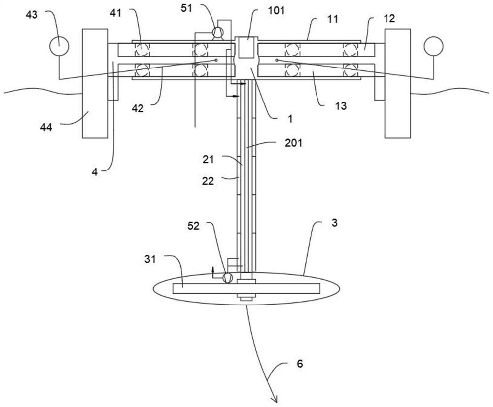 Pileless self-stabilizing foundation for offshore wind power towers