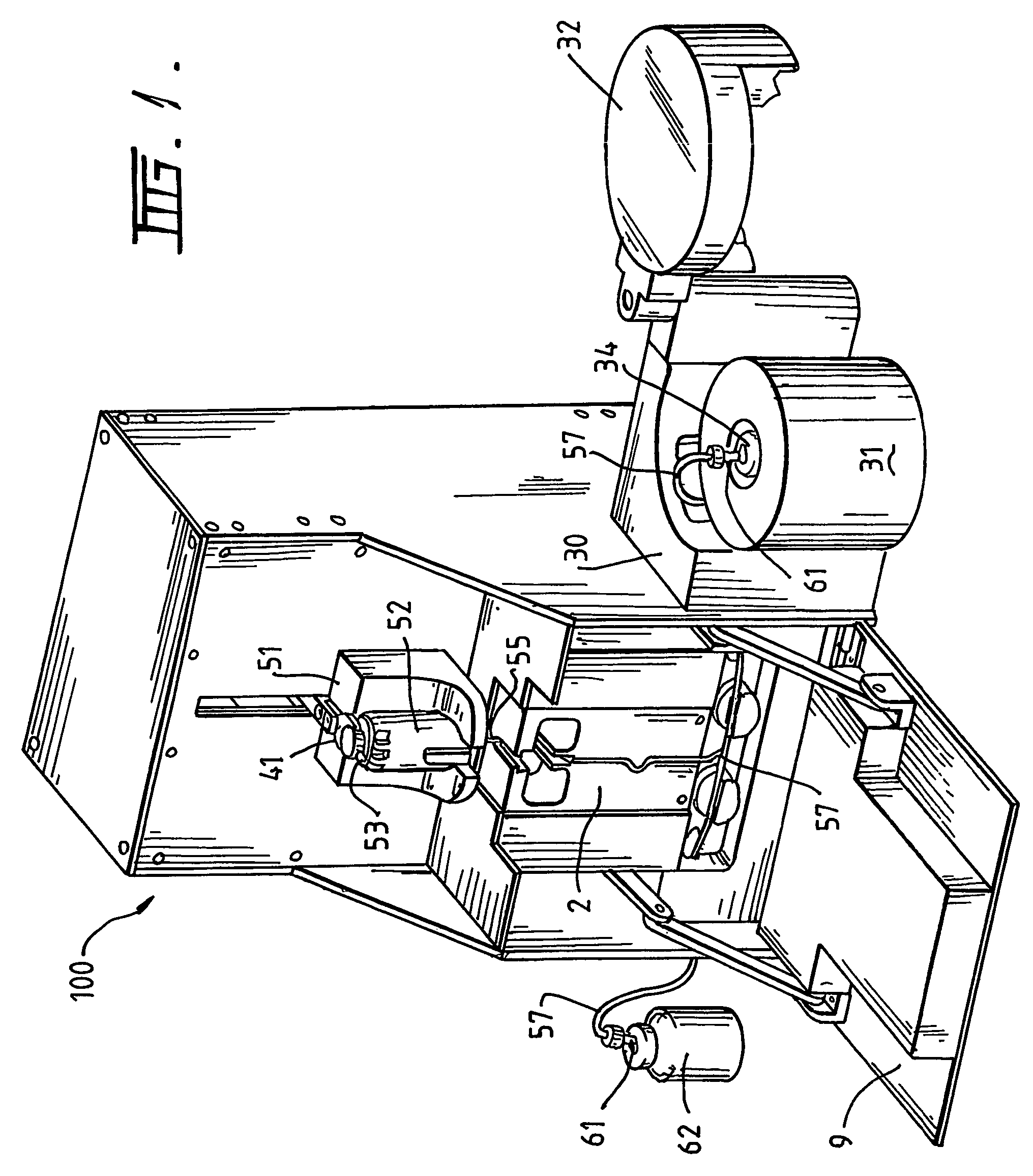 Process and device for the dose dispensing of a radioactive solution