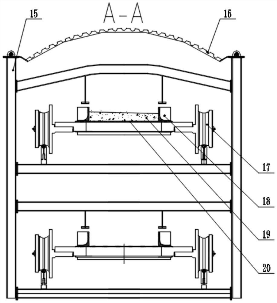 An overhead belt ropeway transportation system