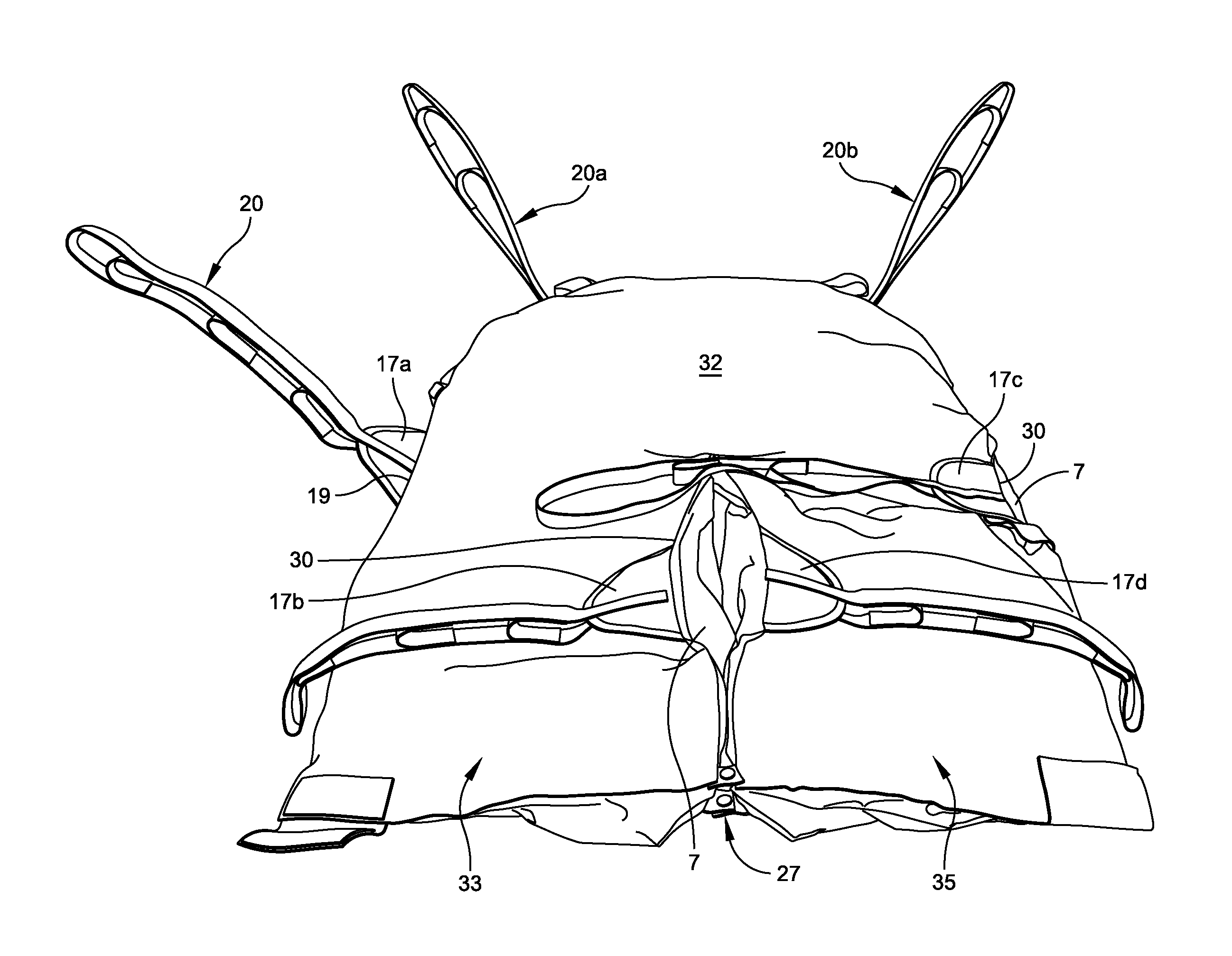 Inflatable sling and method for positioning a patient