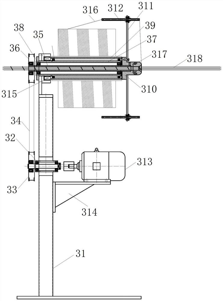 Internal grouping type yarn winding water-blocking system of high-density optical cable