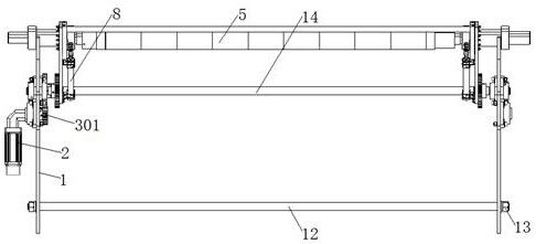 Automatic bobbin changing device of non-woven fabric winding machine