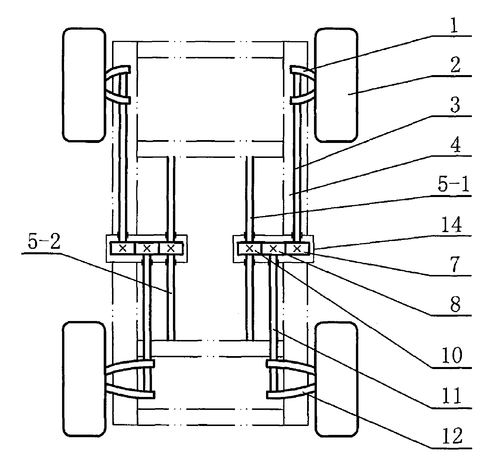 Vehicular torsion bar suspension device