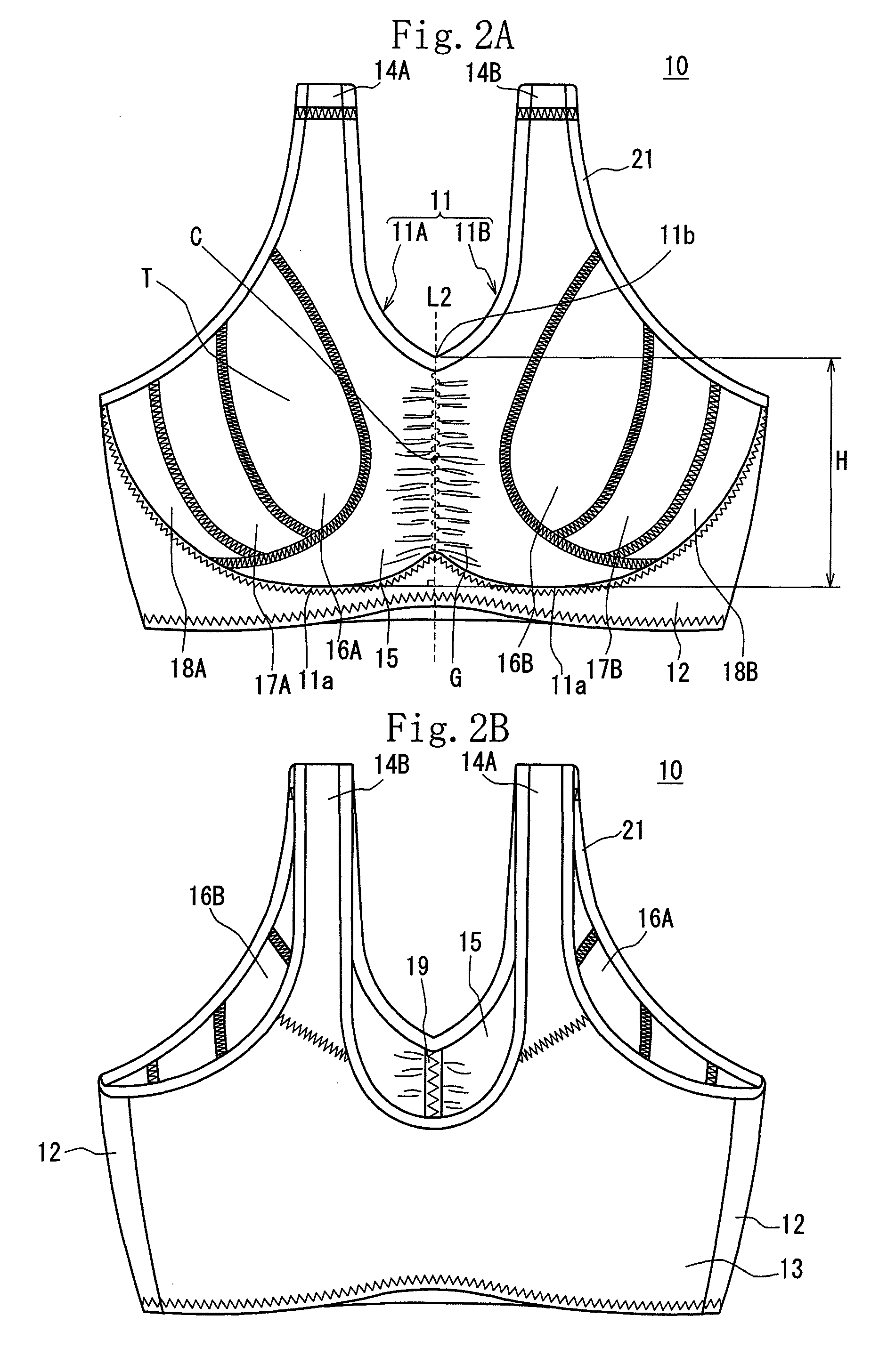 Clothing having cups