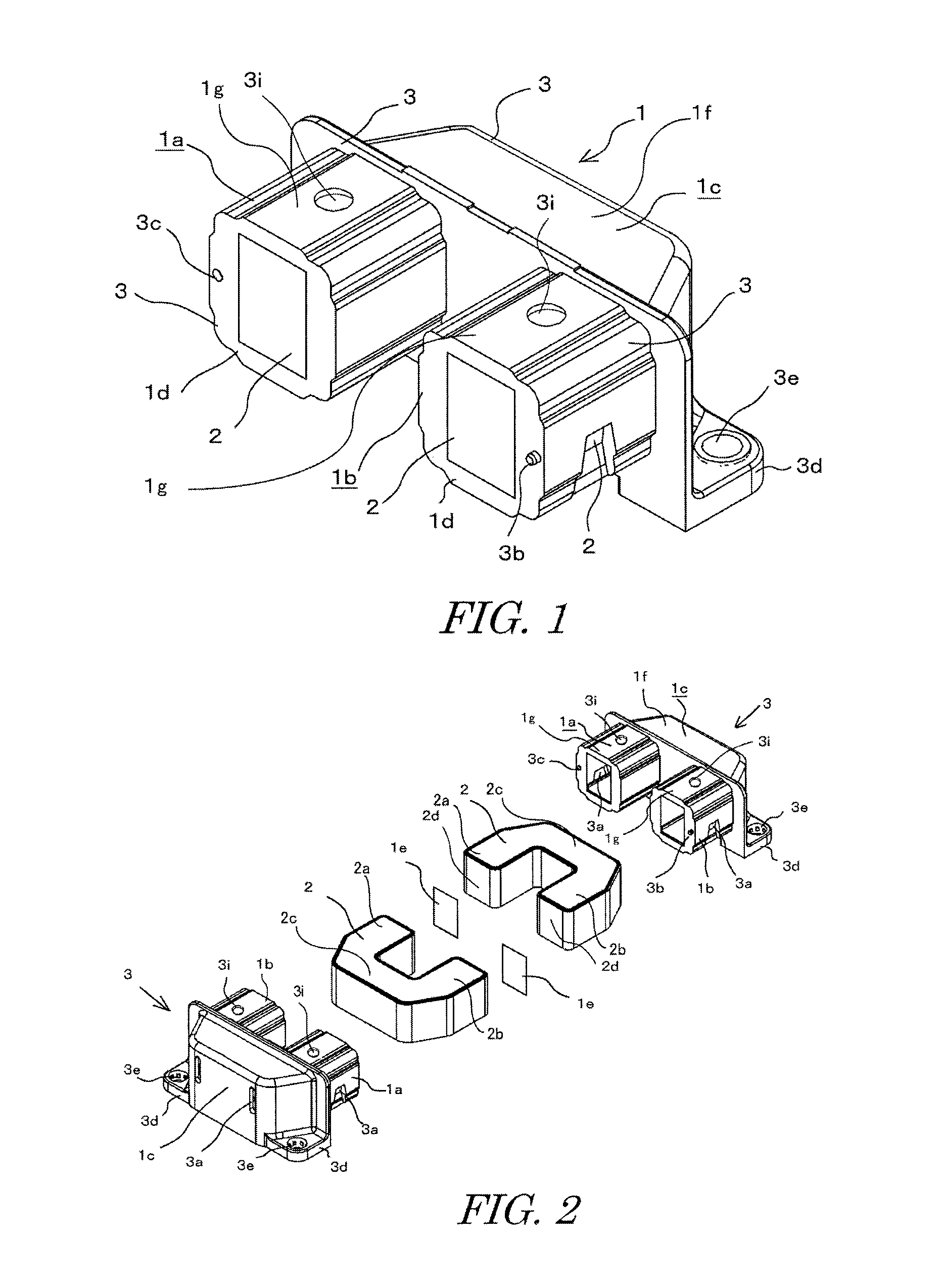 Resin-mold core and reactor using the same