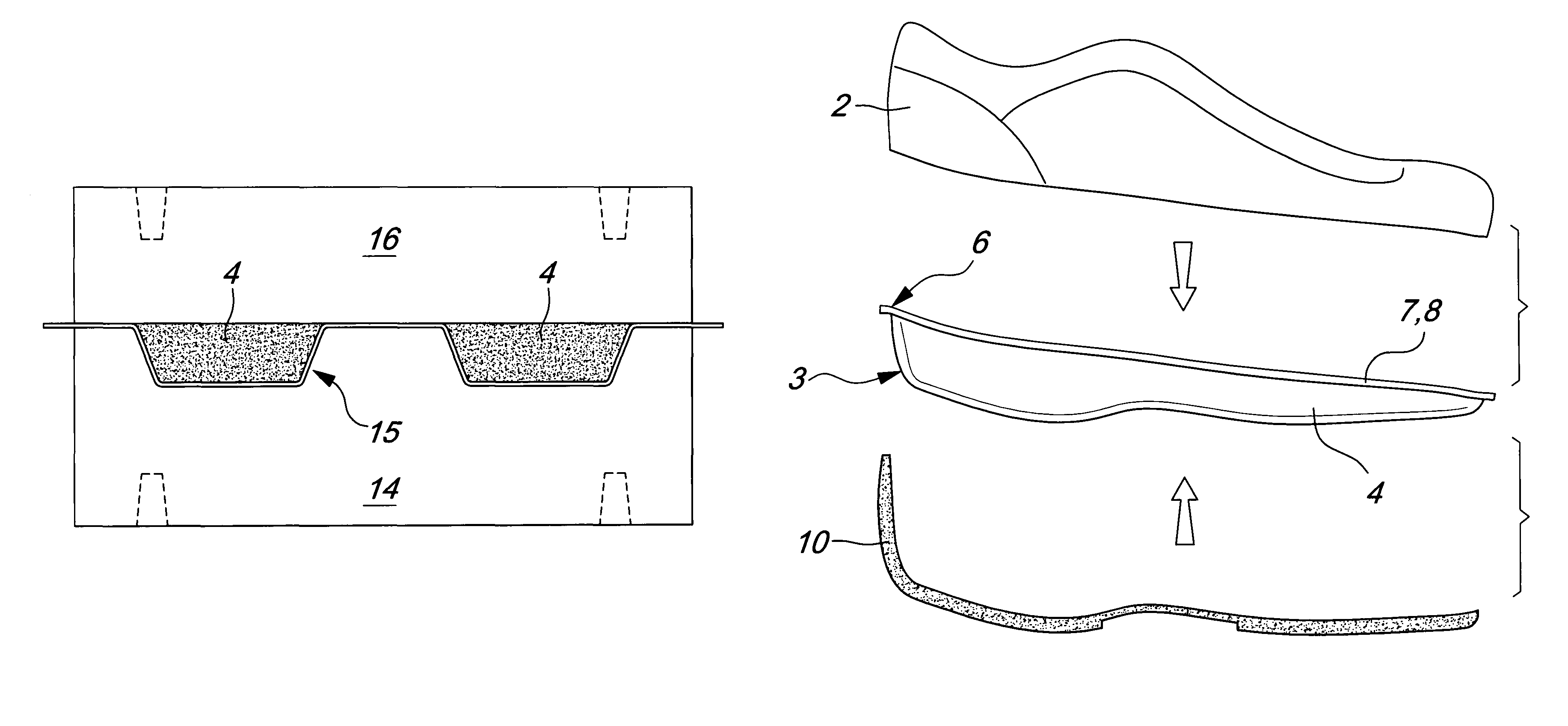 Shoe and associated manufacturing method