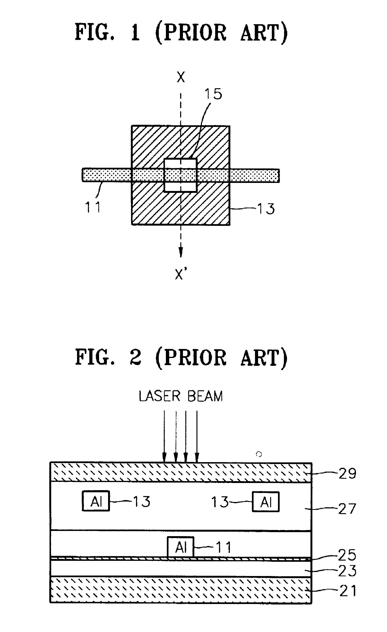 Laser link structure capable of preventing an upper crack and broadening an energy window of a laser beam, and fuse box using the same