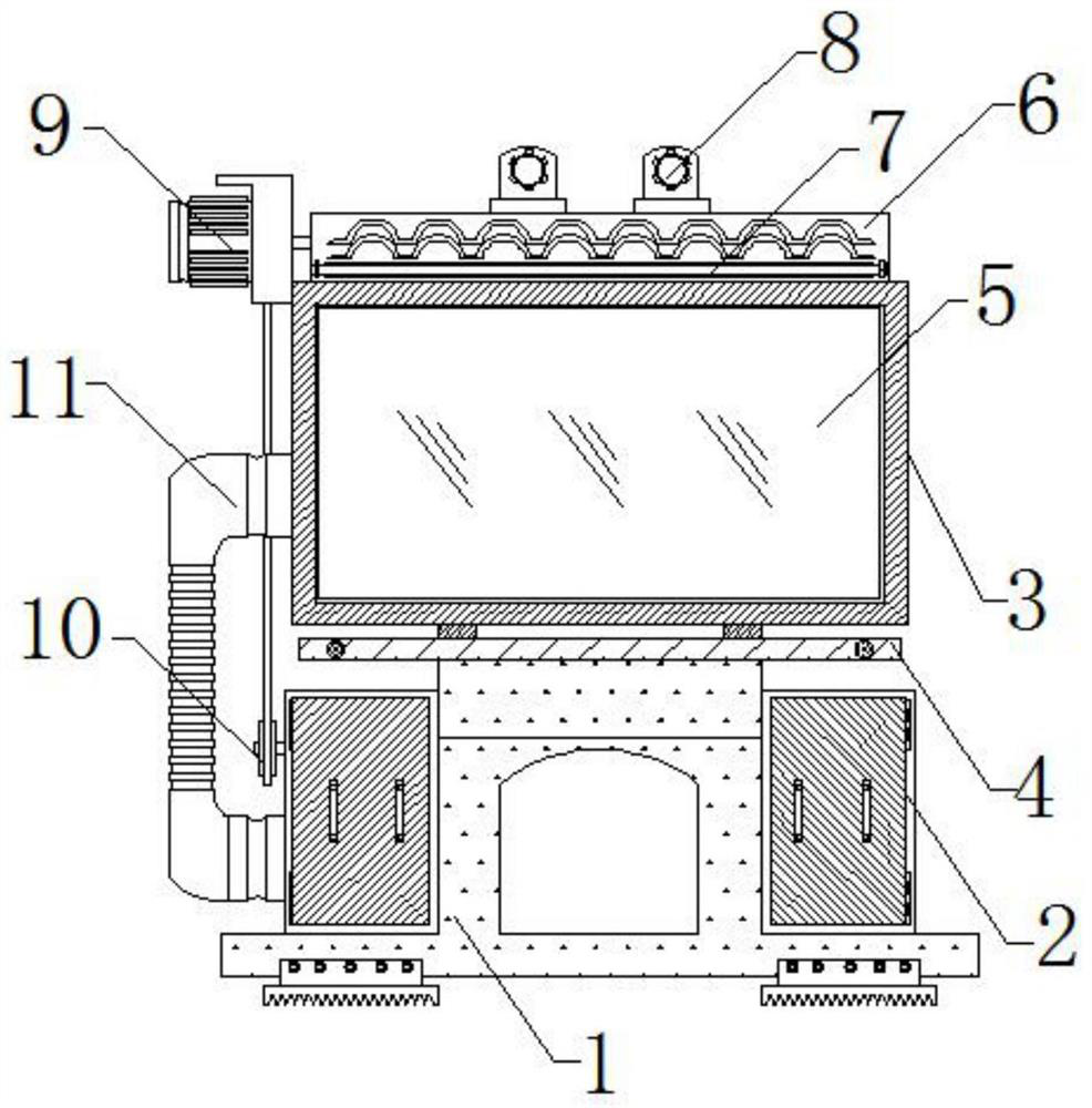 Public place electronic touch screen with protective structure