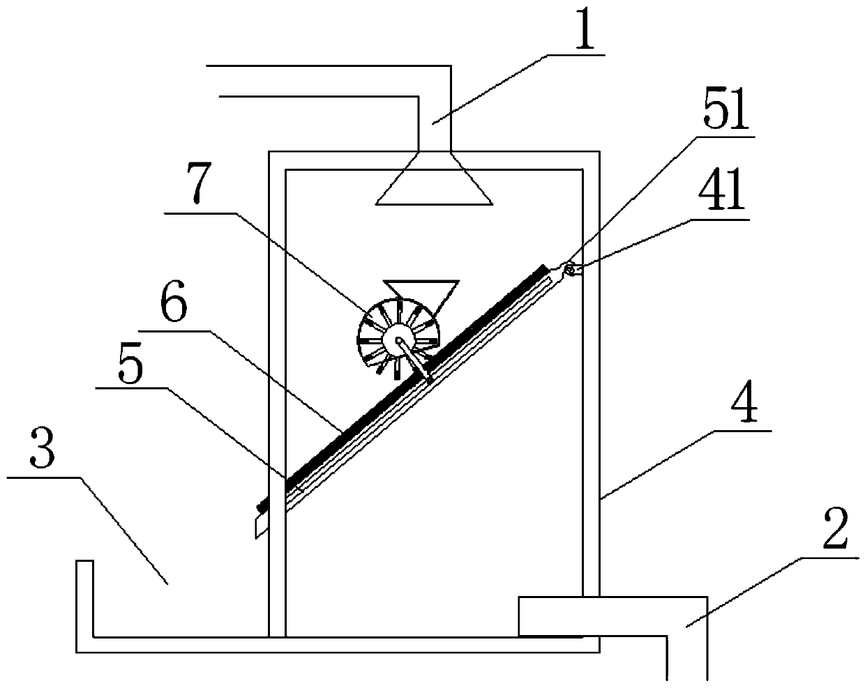 A sewage treatment grille device