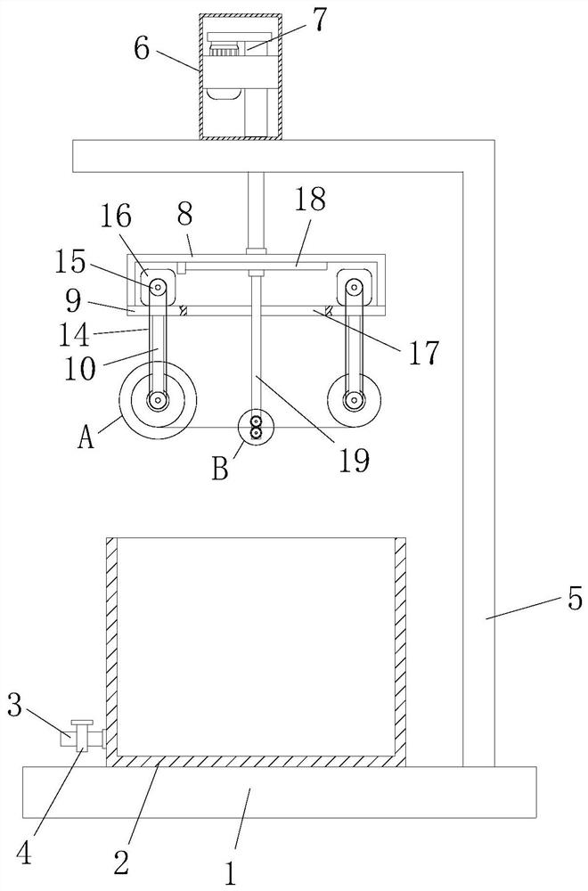 Dyeing device for non-woven fabric production