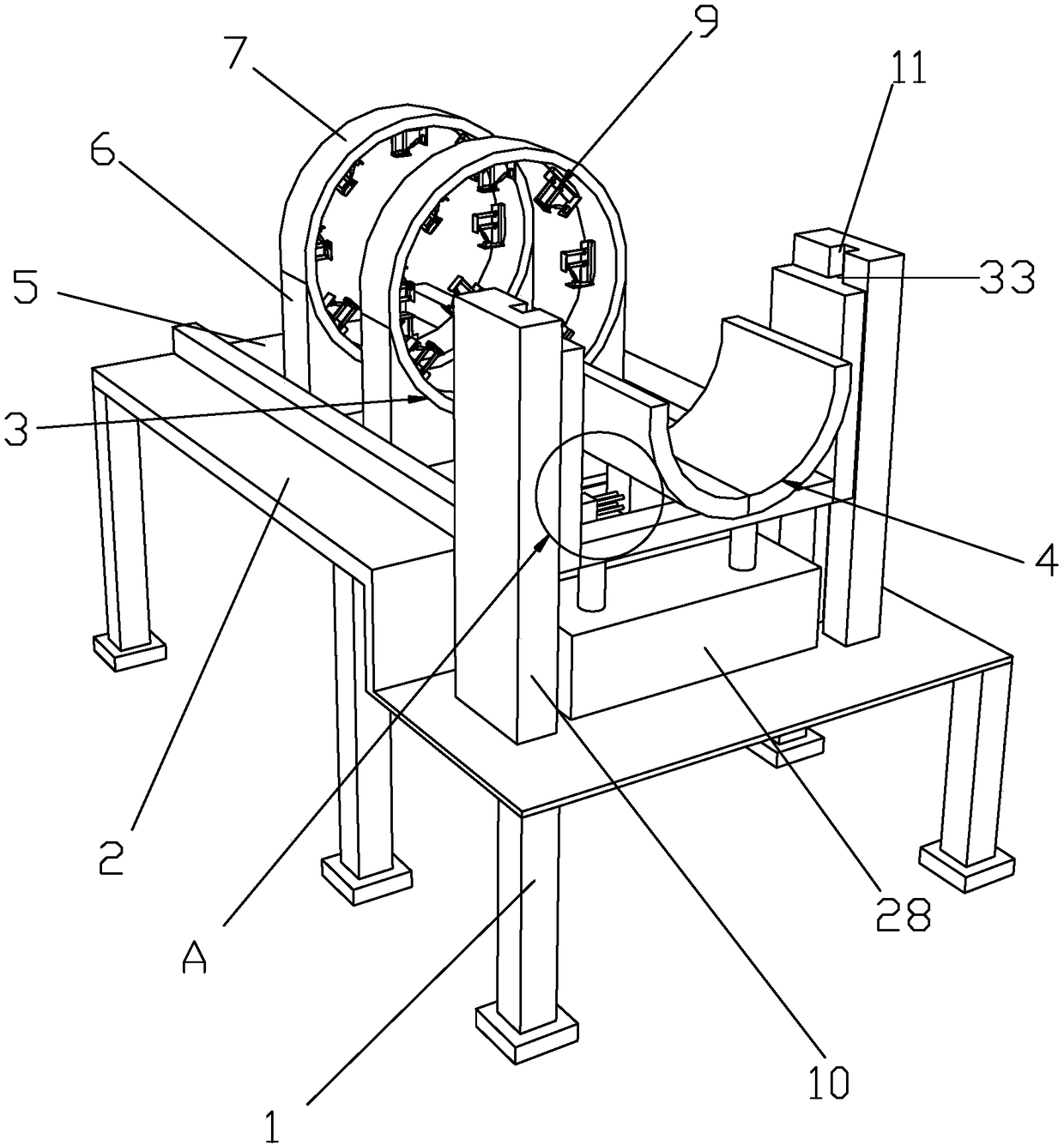 Connecting centering device for pipeline engineering