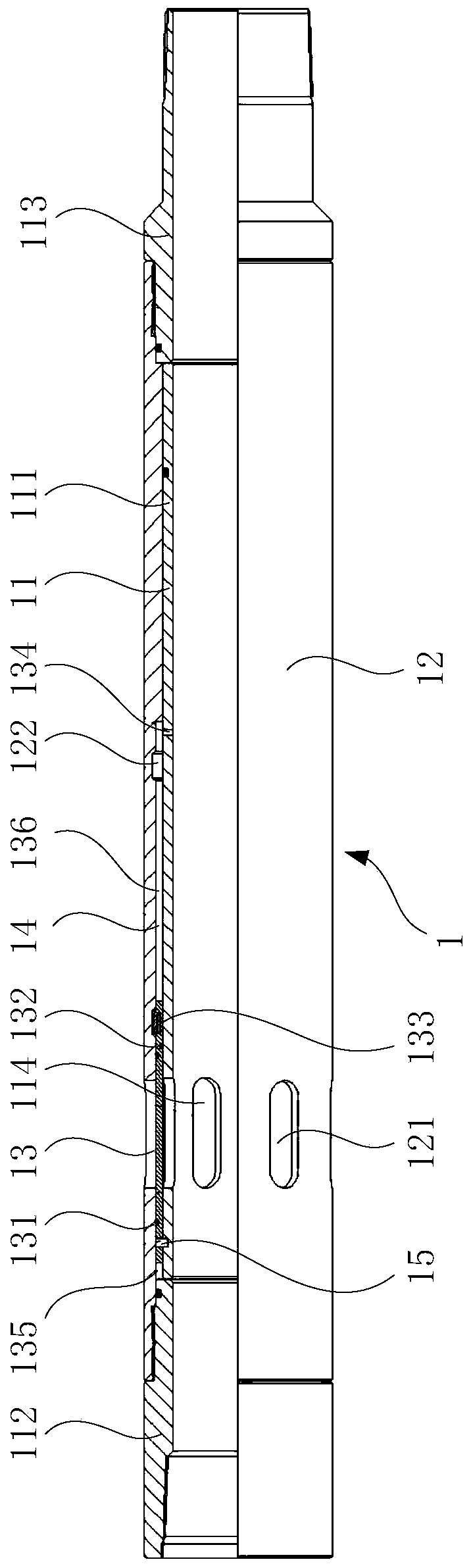 A fracturing hole opening and closing system