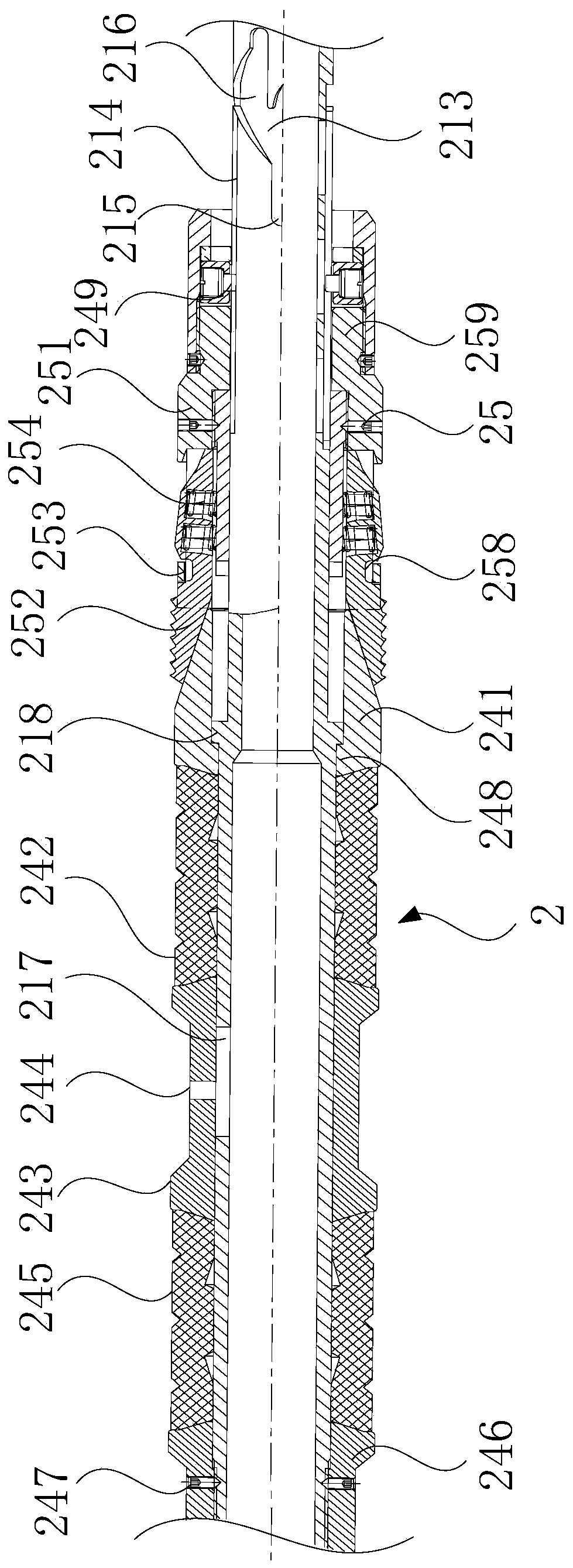 A fracturing hole opening and closing system