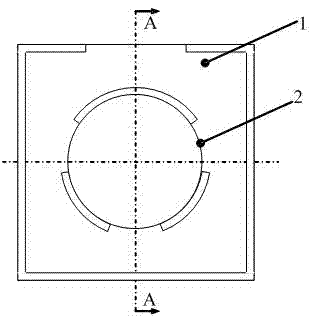 Split plate for casting aluminum alloy composite round ingot blank