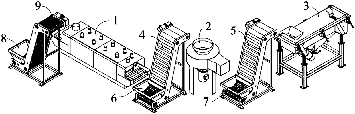 Areca seed kernel removing system and technological method