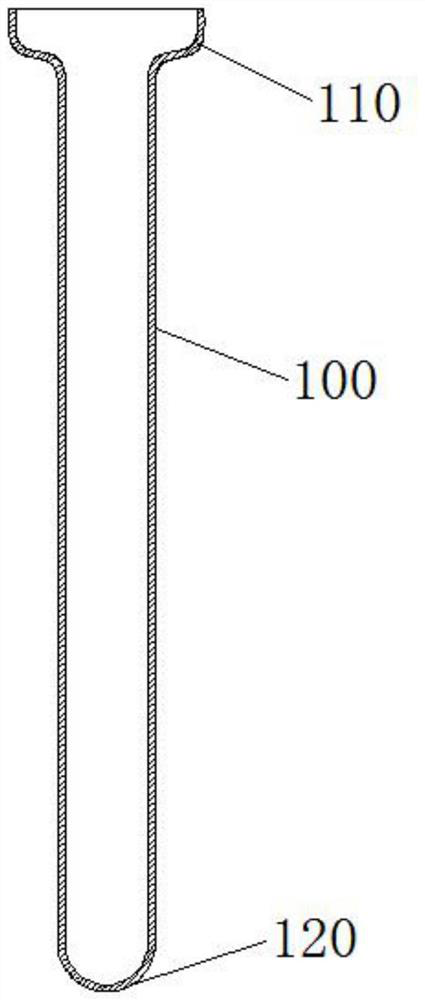 Stainless steel tube structure of heating rod of electronic thermostat and forming process of stainless steel tube structure