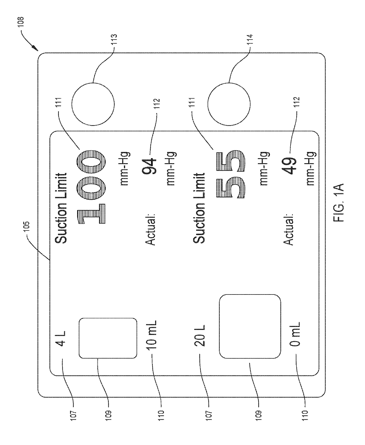 Medical/surgical waste collection unit with a light assembly separate from the primary display, the light assembly presenting information about the operation of the system by selectively outputting light