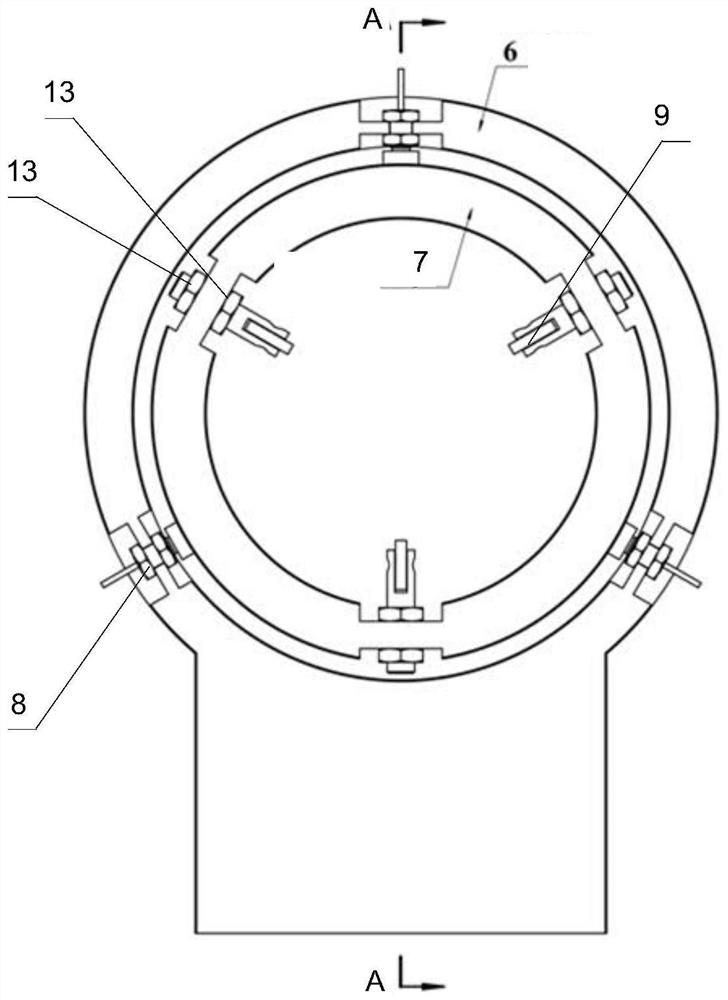 Radial thrust acquisition mechanism and thrust vector measurement device and method