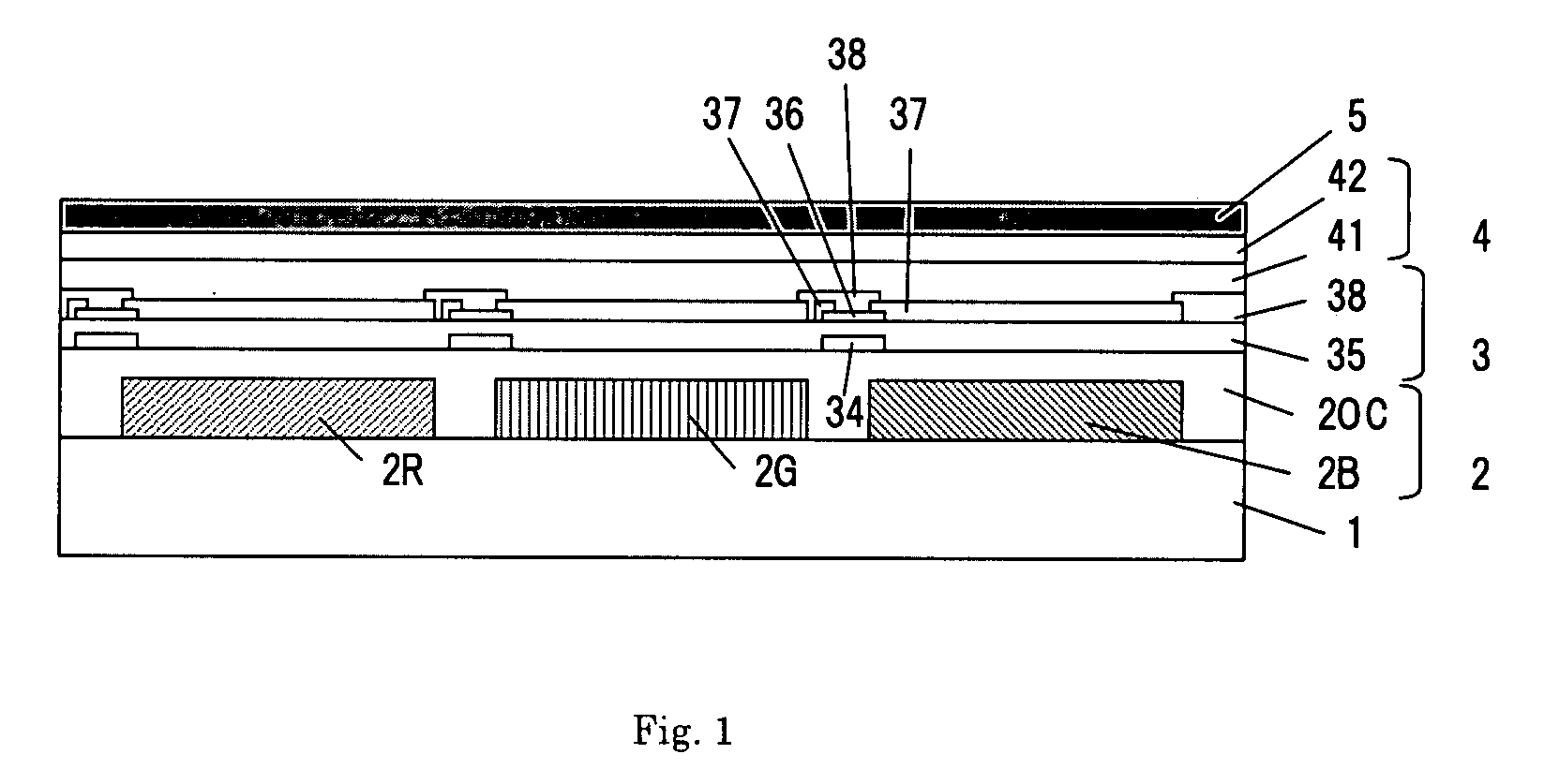 Color el display and method for producing the same