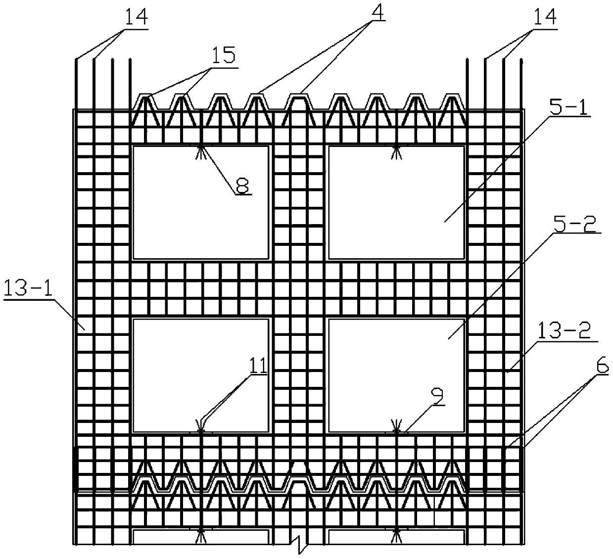 Lightweight fabricated shear wall structure